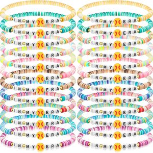 Ashenby 24 Pcs in Era Bracelets Bulk Clay Beaded