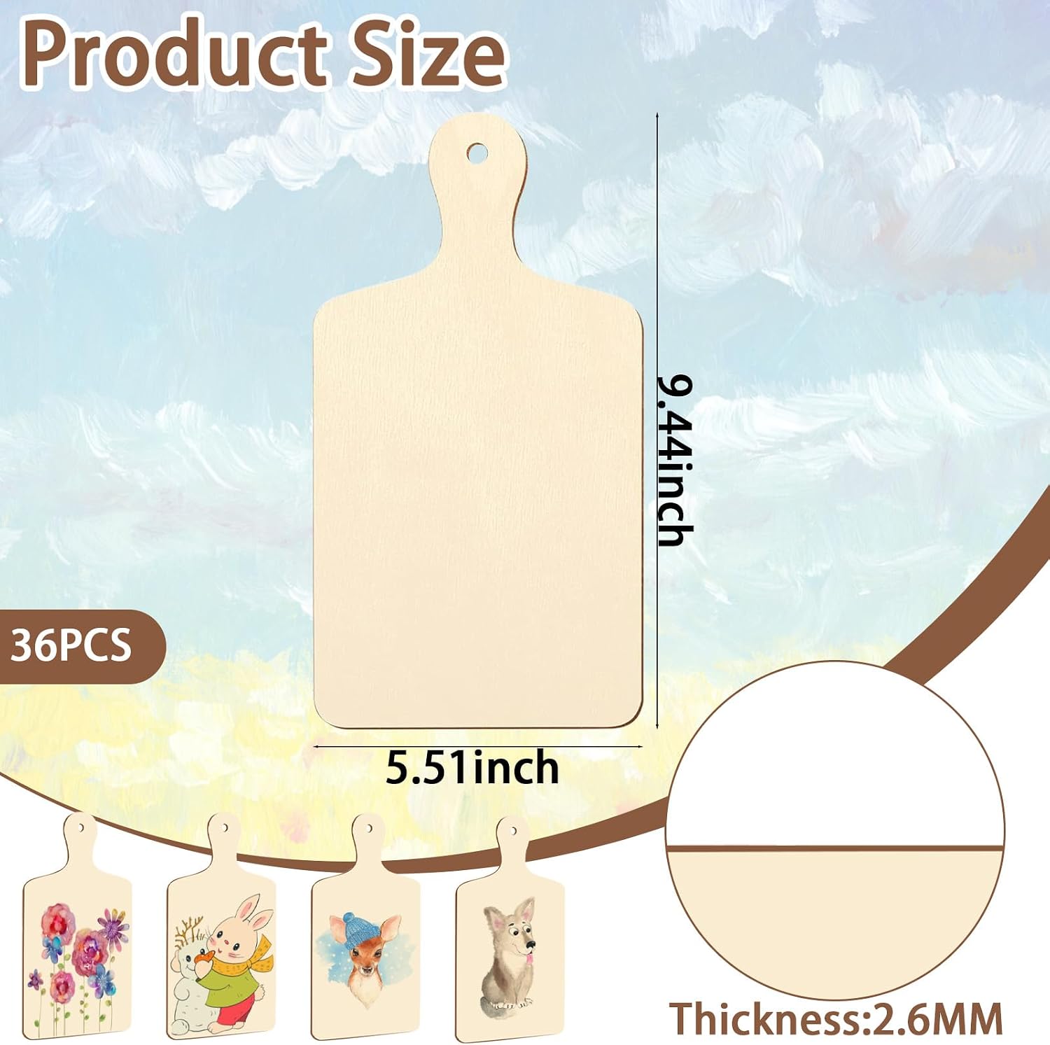 Aldernest 36 Pcs Mini Charcuterie Boards Bulk Small Wooden Cutting Board for Crafts, 1.08 kg, original wood color