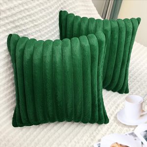 Aldernest 2 Pack 24x24 Pillow Cover Velvet Pillow Covers, Dark Green