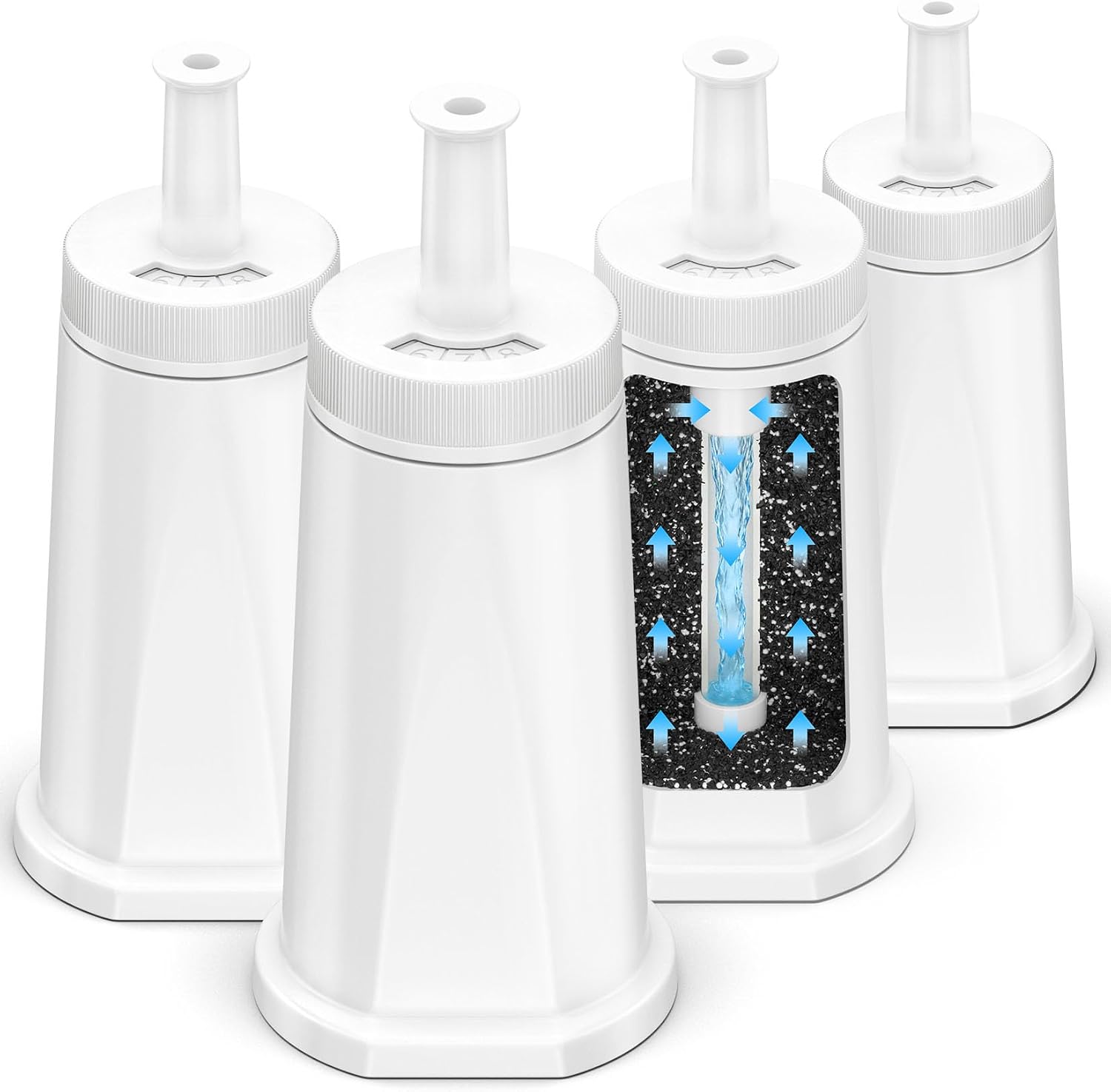 Ashenby 4 Pack Replacement Water Filter for Breville Barista Touch Espresso Machine, 10.8 ounces