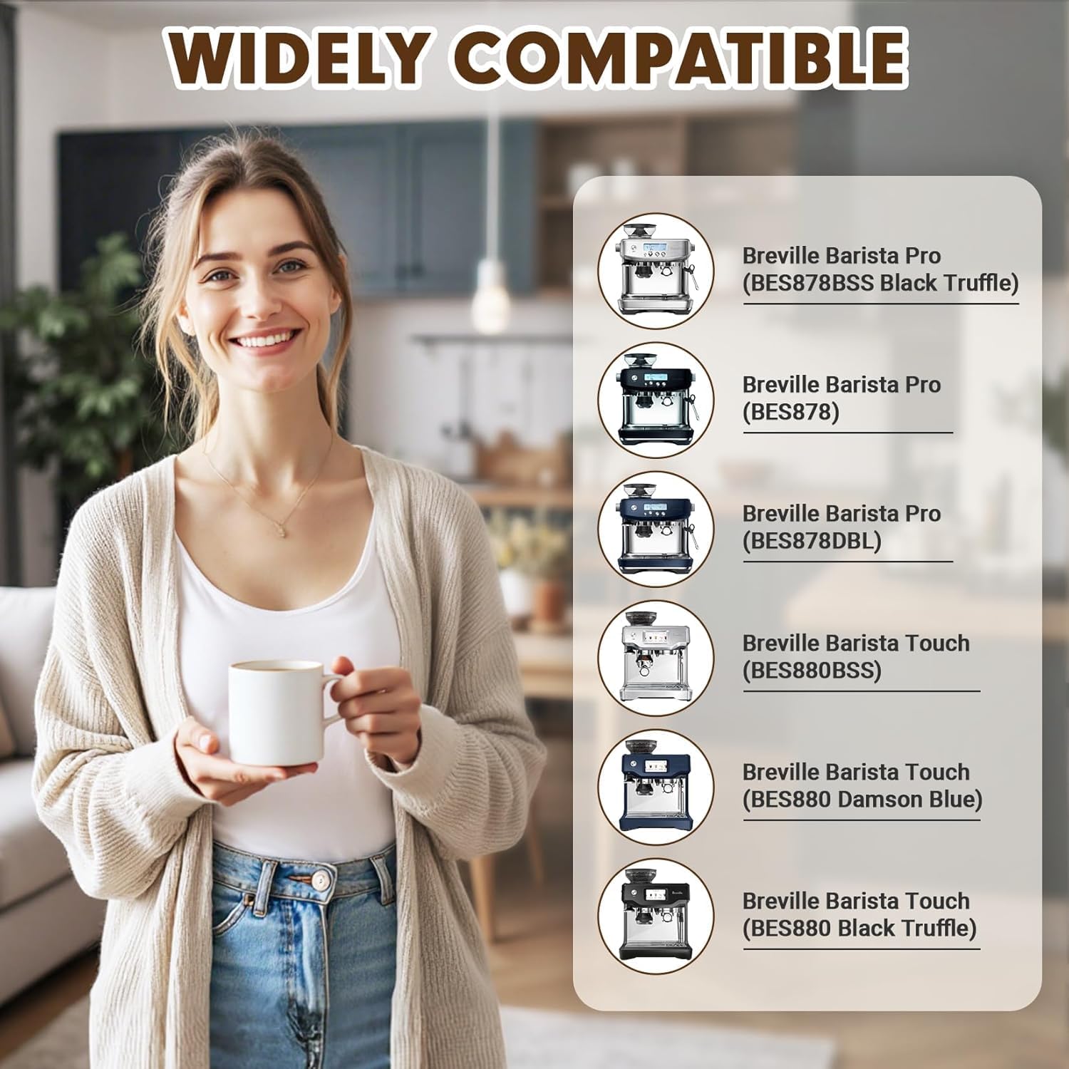 Ashenby 4 Pack Replacement Water Filter for Breville Barista Touch Espresso Machine, 10.8 ounces