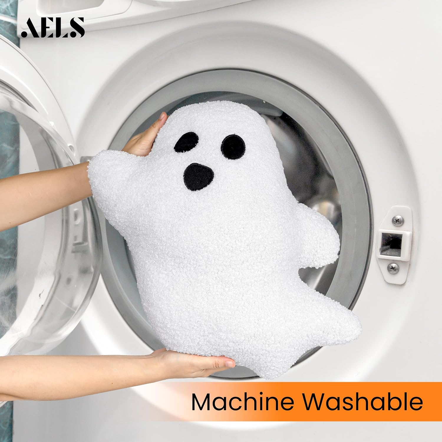 Aldernest 19.6" Ghost Decorative Throw Pillow Set of 2, 0.75 kg, 19.6" x 17.7"
