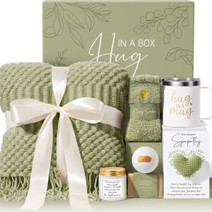 Ashenby Sympathy Gifts for Loss of Loved One, Condolences Gift Baskets Grief Gifts, 1.78 kg, 50x66 inches, Sage Green