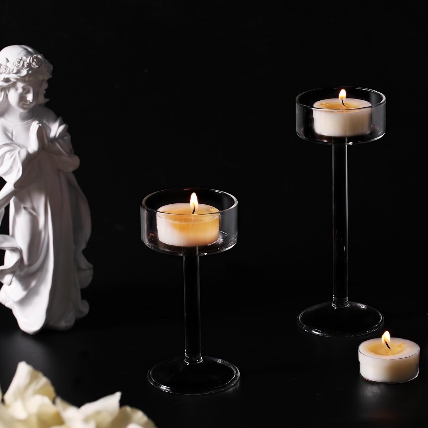Birchmont 48Pcs Vanilla Scented Tealight Candles, Palm Wax White Tea Lights, 15.68 ounces