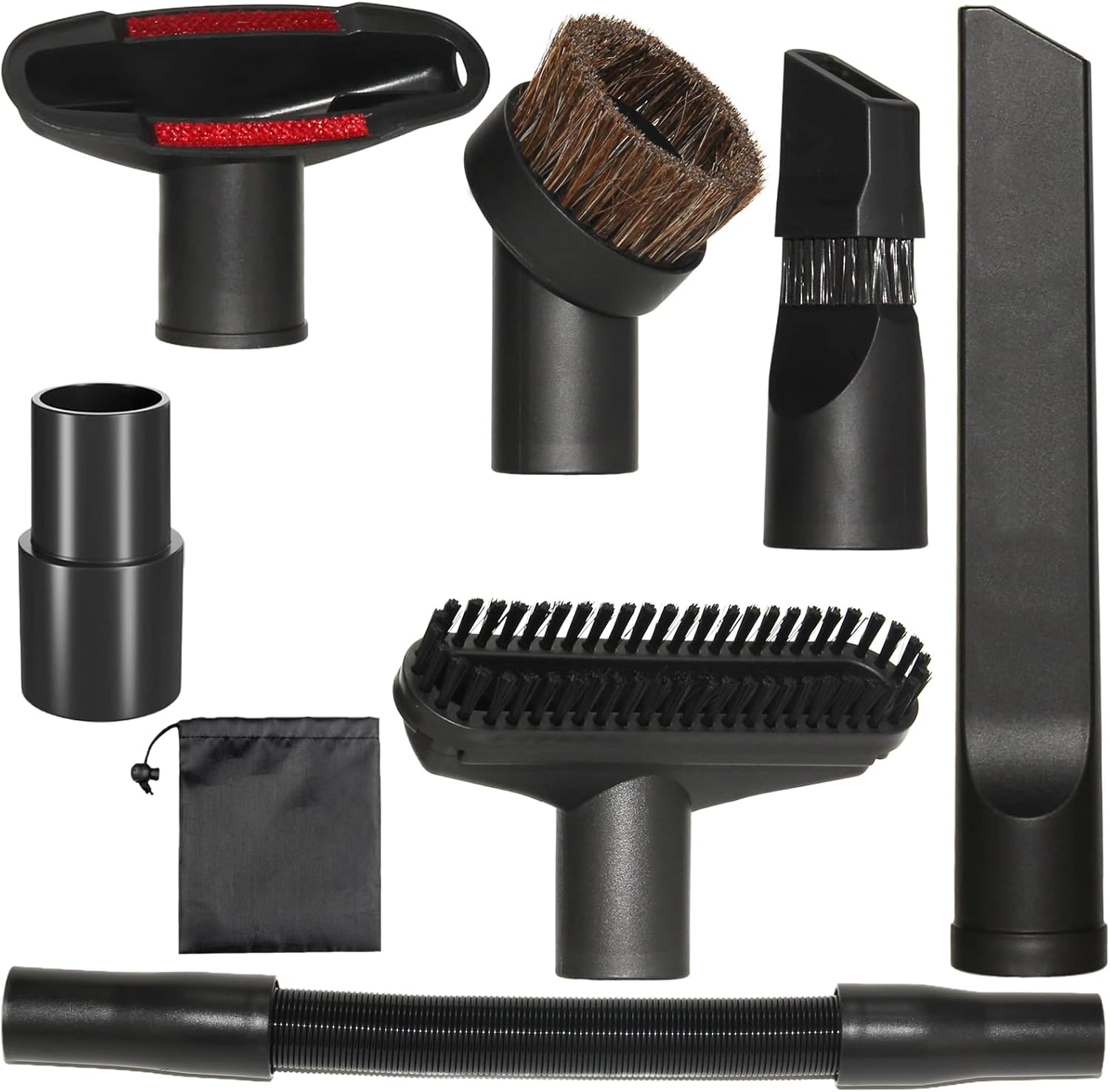 CozyWick Vacuum Attachments Compatible with Shark Corded Rocket HV301 HV322 HV343 Series, Vacuum Accessories, 1-1/4", 1-3/8", Black