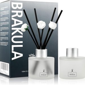 Aldernest 2 Pack Reed Diffuser Set, Eucalyptus & Mint Scent, 6.76 fl oz, Transparent
