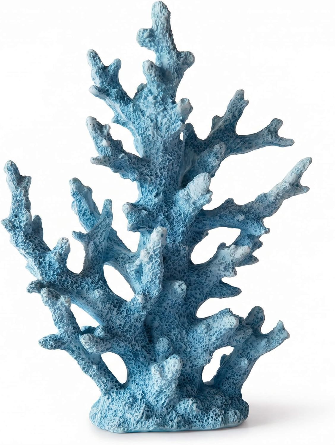Aldernest Coral Reef Statue, Handmade Resin Coral Decor for Home & Office, 1.1 pounds, 8 x 2.8 x 9.3 inches, Blue