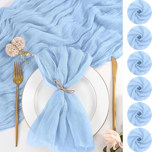 Birchmont 50 Pack Light Blue Napkins 20x20Inch Cheesecloth Napkins