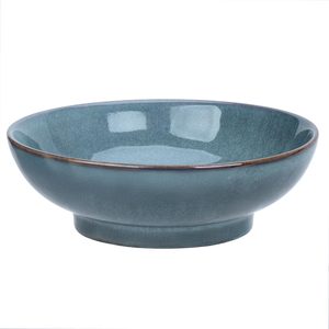 Ashenby 10" Decorative Bowl, Ceramic Fruit Bowl for Kitchen Counter, Coffee Table, Ocean Blue