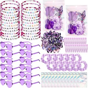 Ashenby 134 Pcs Kpop Disco Party Favors, Friendship Gift Set, Heart, Purple, 1.3 pounds, 12 Count