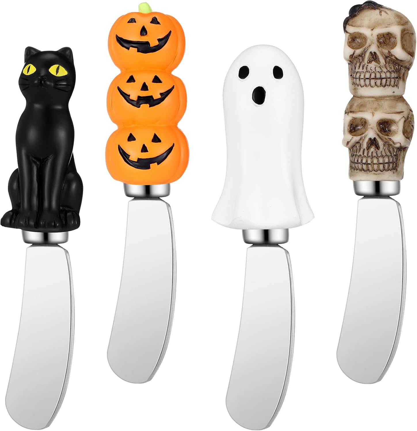 Aldernest 4 Pcs Halloween Cheese Knives for Charcuterie, 9.1 ounces