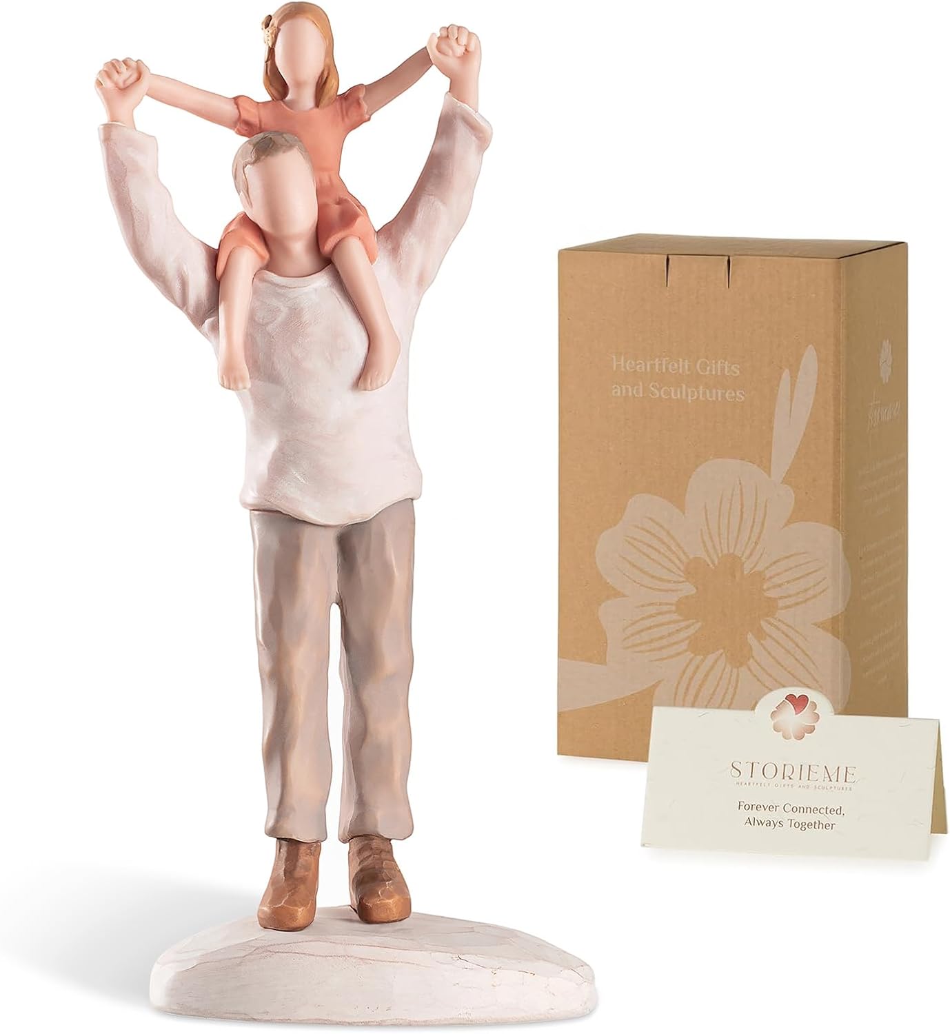 Ashenby Father Daughter Figurine, Gift for Dad Birthday from Daughter, 12.8 ounces