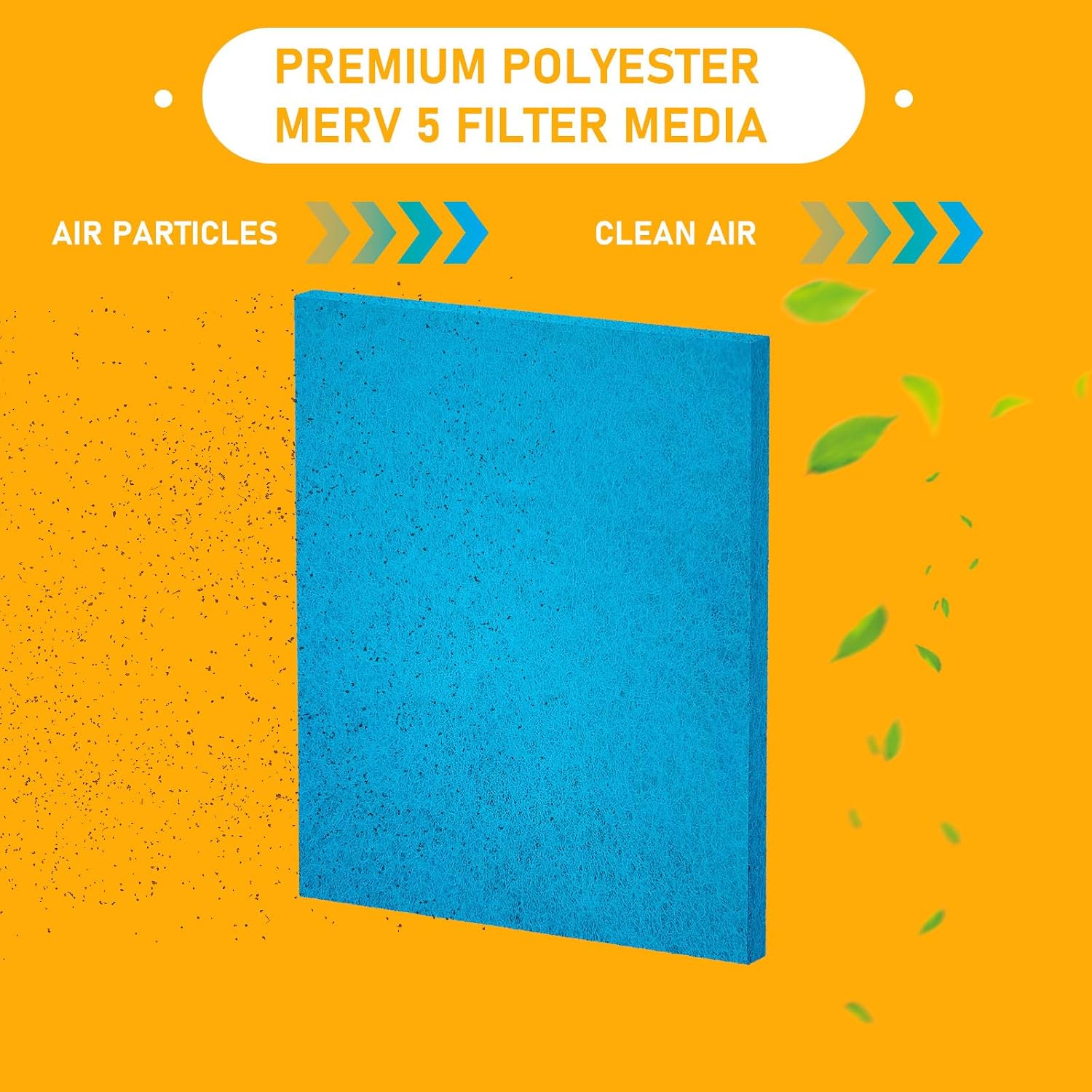 Aldernest 20x30x1 Air Filter Cut To Compatible with Furnace & Air Conditioner High Air Flow Polyester Fiber Filter Media, 2 Pack, 0.48 kg