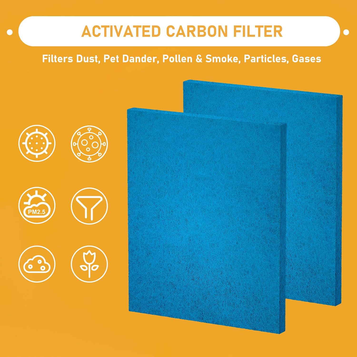 Aldernest 20x30x1 Air Filter Cut To Compatible with Furnace & Air Conditioner High Air Flow Polyester Fiber Filter Media, 2 Pack, 0.48 kg