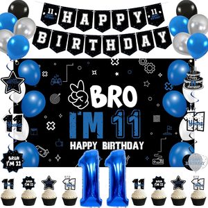 Ashenby Blue 11th Birthday Decorations Set for Boys Girls