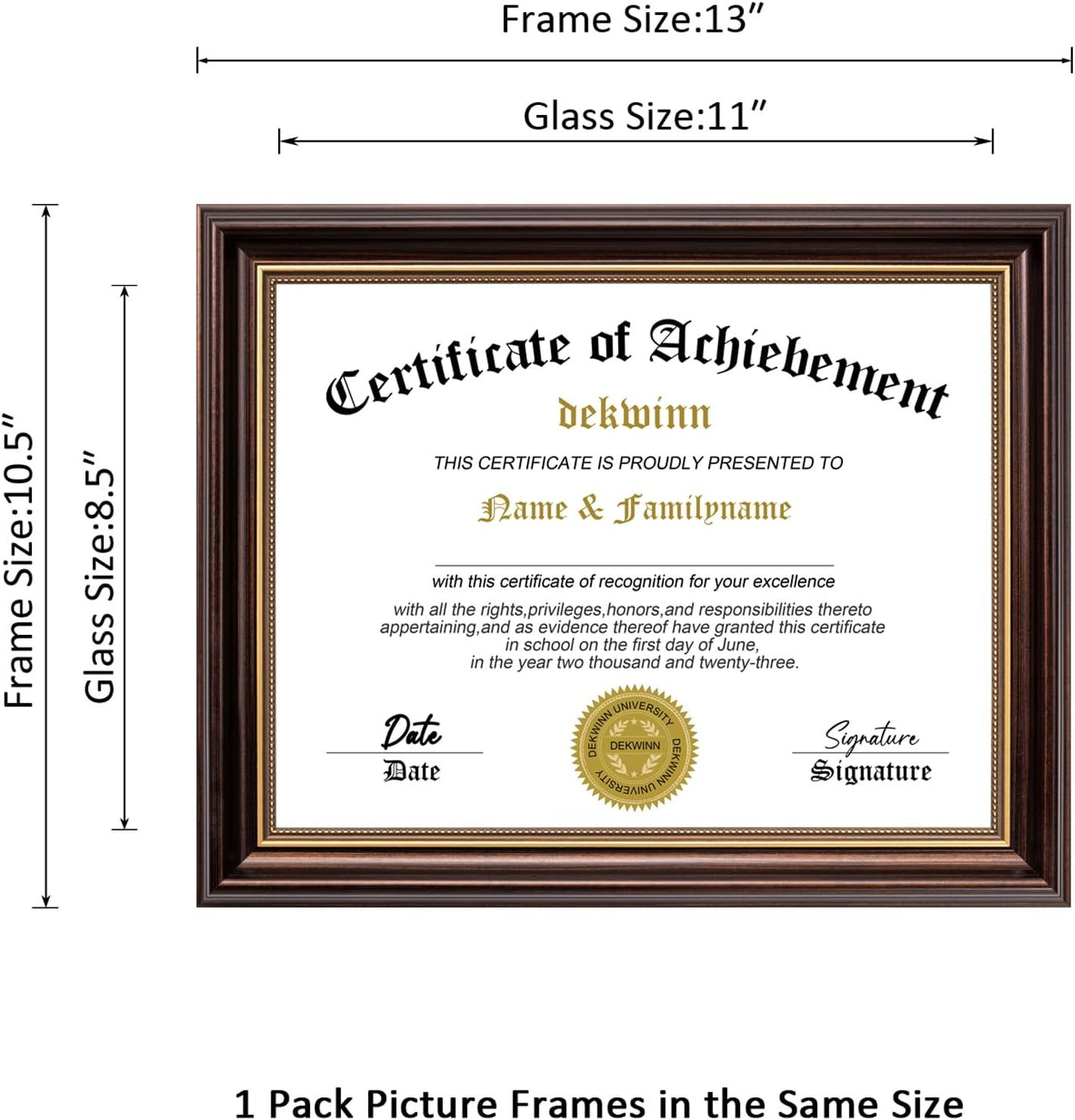 Aldernest 8.5x11 Diploma Frames Certificate Document Frame, 1.5 pounds