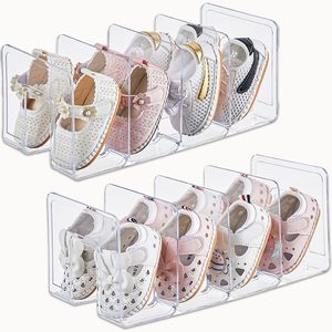 Aldernest Acrylic Toddler Shoe Organizer, Kids Shoe Rack for Closet Storage, 7.68 ounces, 12.91 x 5 x 5.71 inches