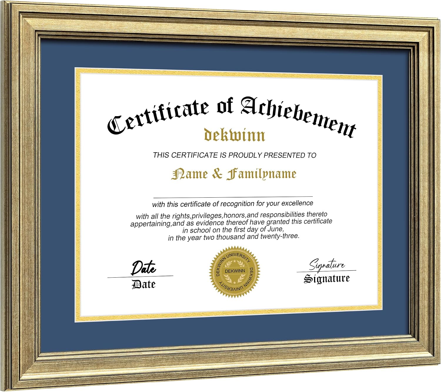 Aldernest Diploma Frame 8.5x11 with Mat or 11x14 without Mat, 2.2 pounds, 11x14 - 1 Pack, 3 Mats, Light Brown