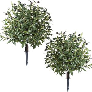 Ashenby Artificial Topiary Ball Trees with Ground Spikes, 0.75 kg, Green, 2 Count