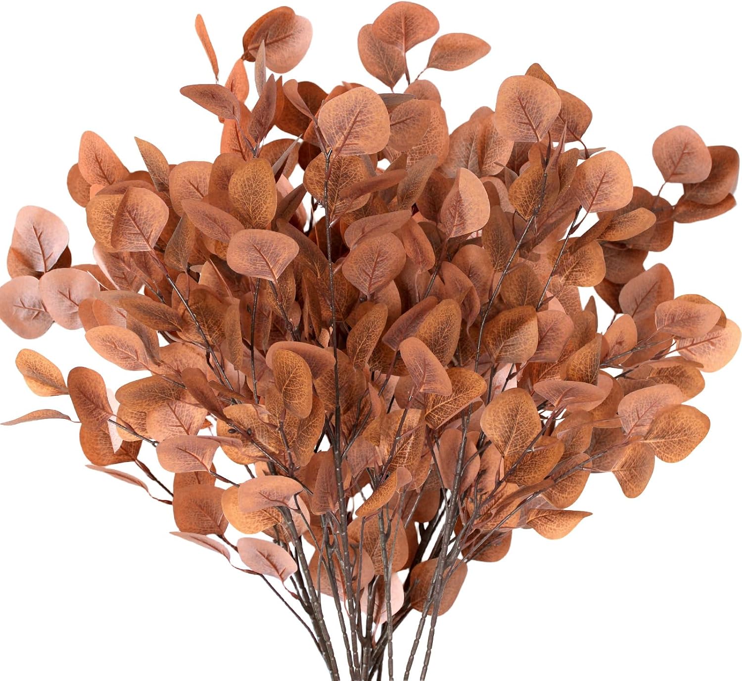 Aldernest 6 Pcs Fall Artificial Eucalyptus Stems Fall Decorations with Eucalyptus Leaf Branches for Indoor Home Autumn Festival Thanksgiving Decor