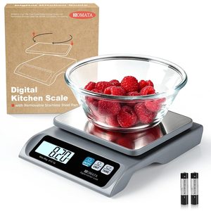 Aldernest 13lb/0.1g Precision Digital Food Scale for Kitchen, Grams and Ounces, Grey Non-rechargeable