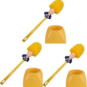 Aldernest 3 Set Trump Toilet Brush with Holder, 0.48 kg, Orange
