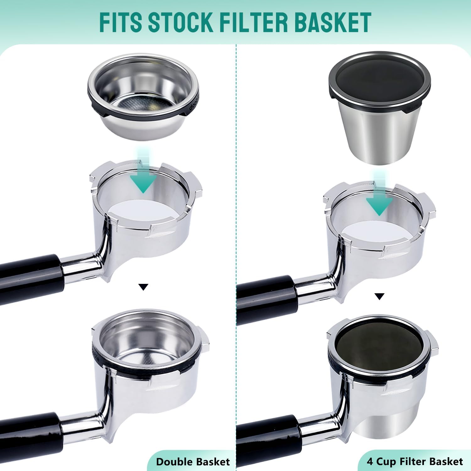 Aldernest Bottomless Portafilter for Ninja Luxe Café Premier ES601/Pro ES701 Series
