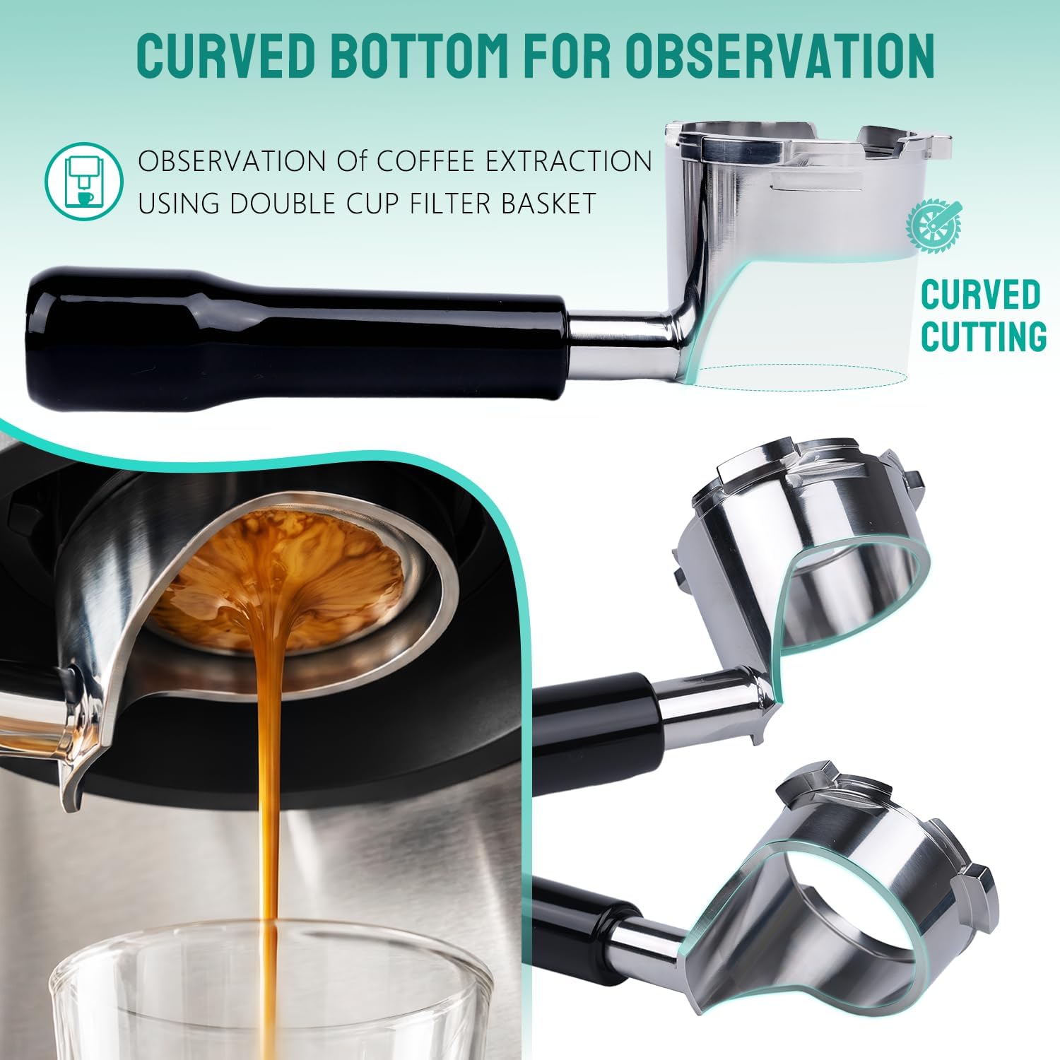 Aldernest Bottomless Portafilter for Ninja Luxe Café Premier ES601/Pro ES701 Series