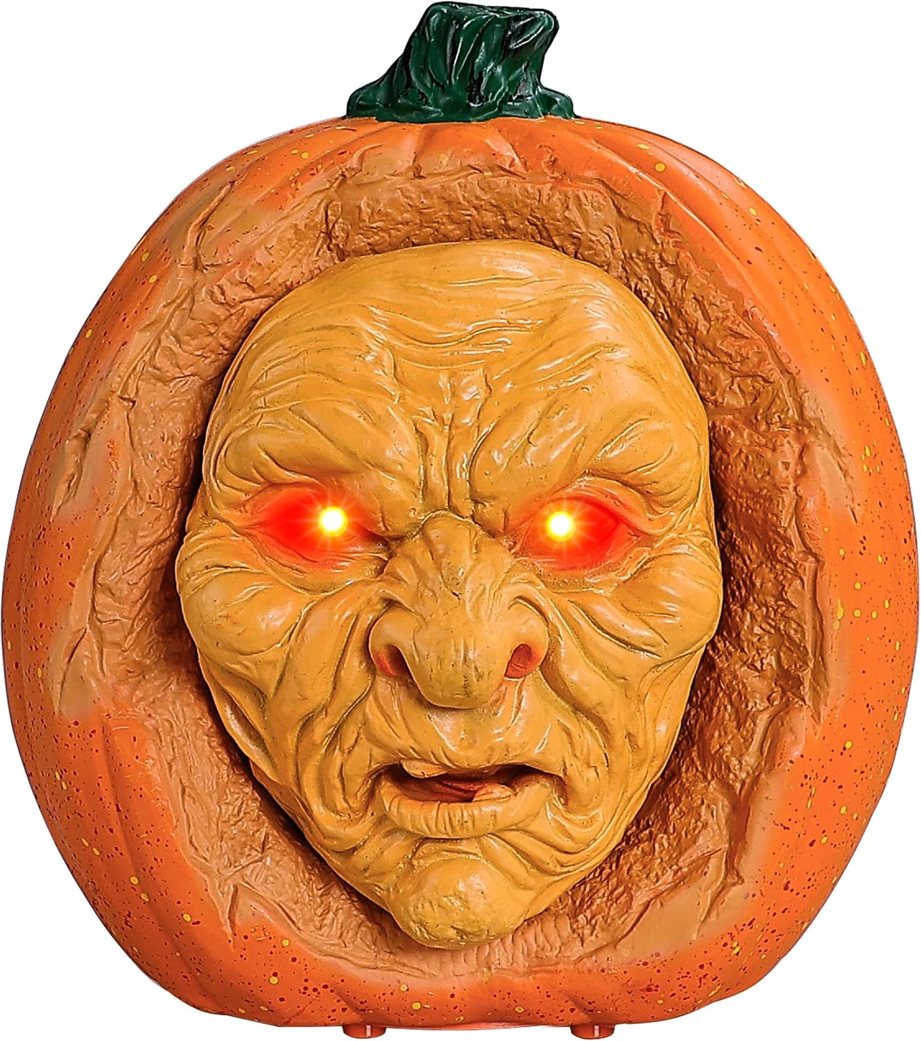 Cedarmoss Scary Animated Pumpkin Decor for Halloween Haunted House, 0.77 kg, Orange - Pumpkin Head