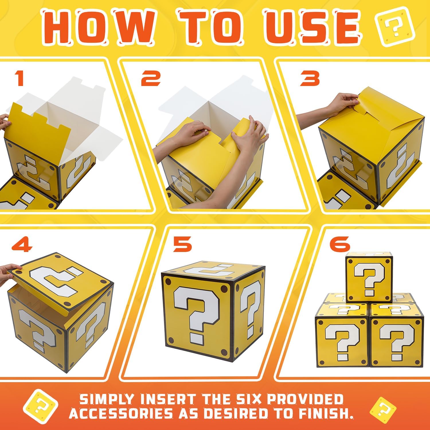 Aldernest 4PCS Big Party Boxes with 6 Set Centerpieces, 1.72 pounds