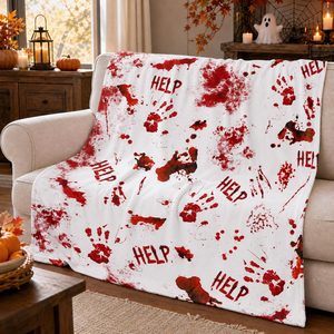 Aldernest Halloween Throw Blanket Cozy Fleece Spooky Horror Blankets Gifts for Women Men Halloween Decoration for Party Sofa Bed Couch 50"X60"