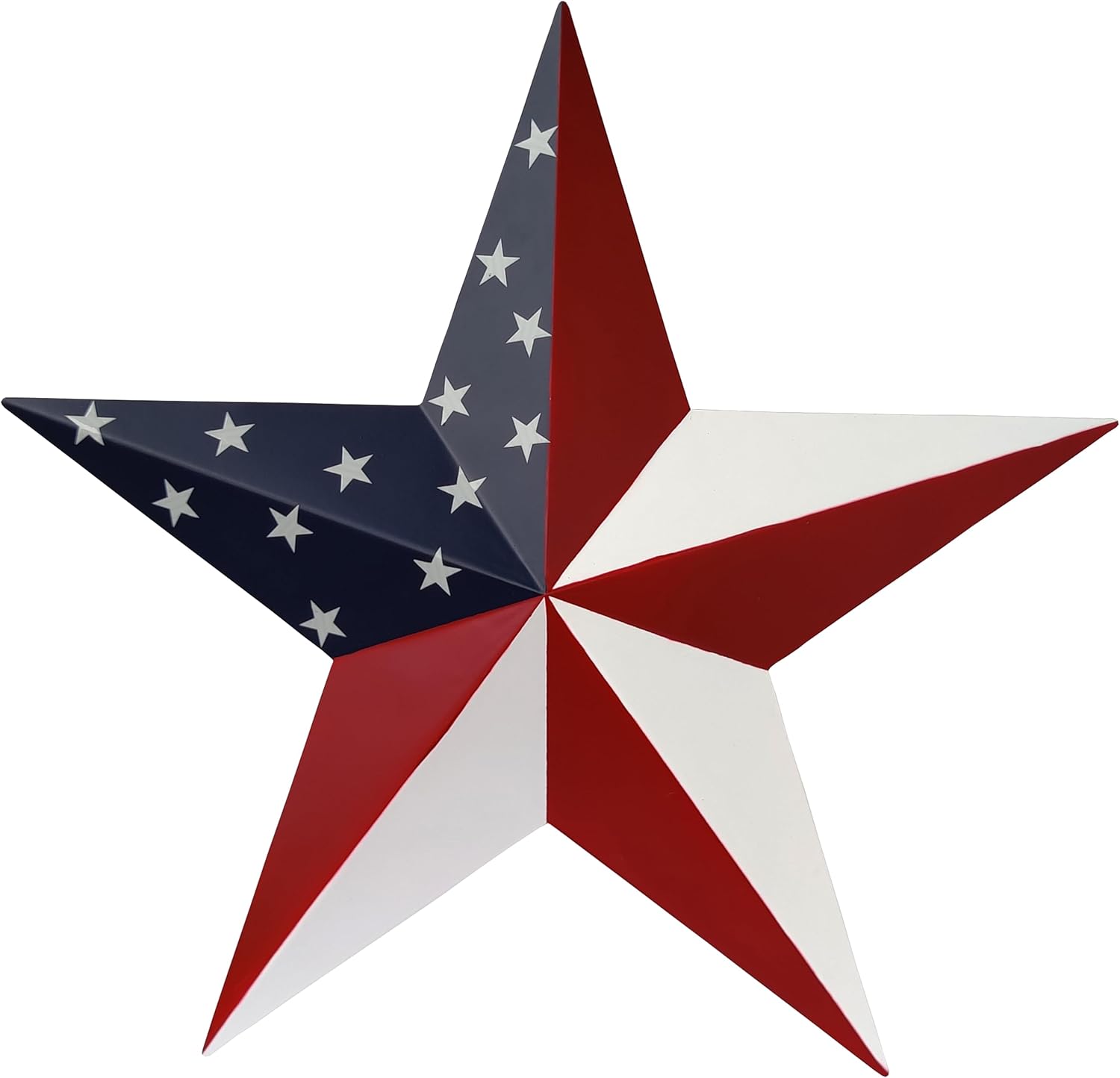 Quillstone 15.5” American Barn Star US Flag Star Indoor Outdoor Decor, 7.84 ounces, 15.5"L x 14.8"W