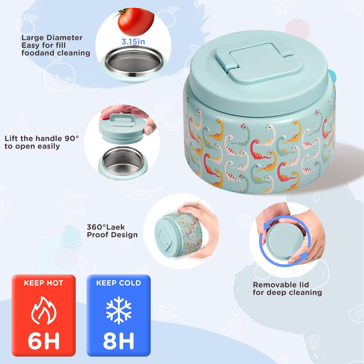 Aldernest Bento Box for Kids with 8oz Soup Thermo, 1.15 kg