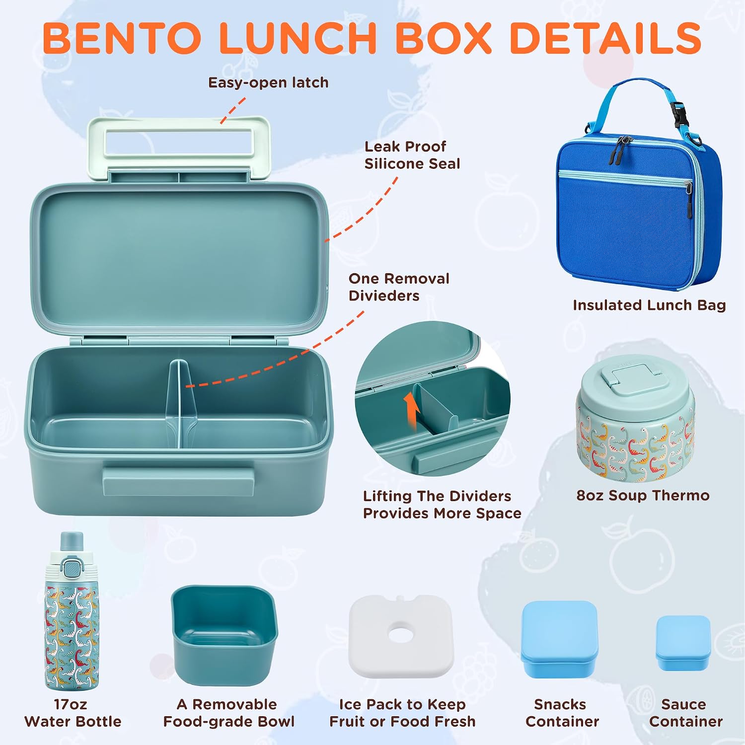Aldernest Bento Box for Kids with 8oz Soup Thermo, 1.15 kg