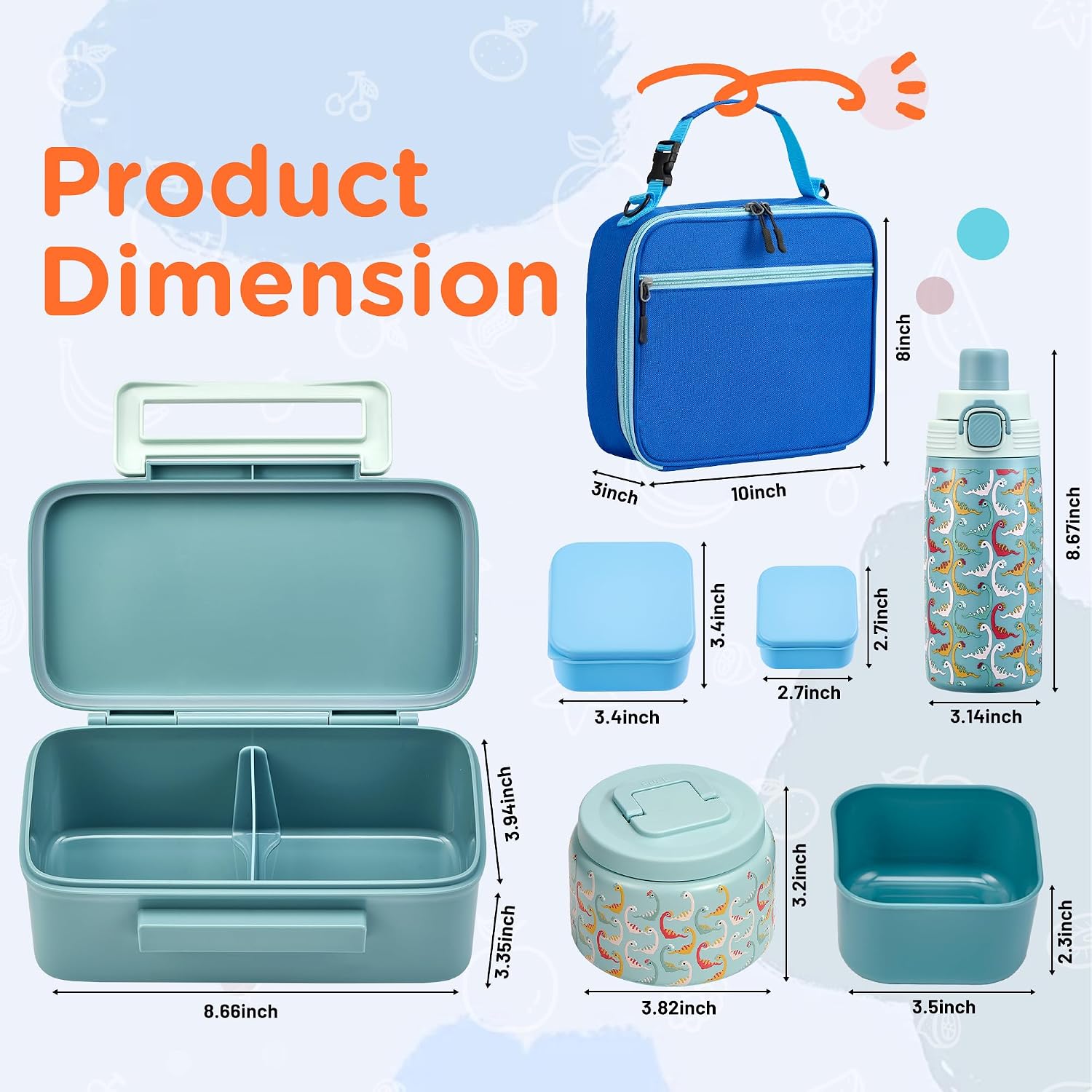 Aldernest Bento Box for Kids with 8oz Soup Thermo, 1.15 kg