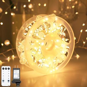 Elmgate Copper Wire Firecracker Christmas Fairy Lights, Warm White