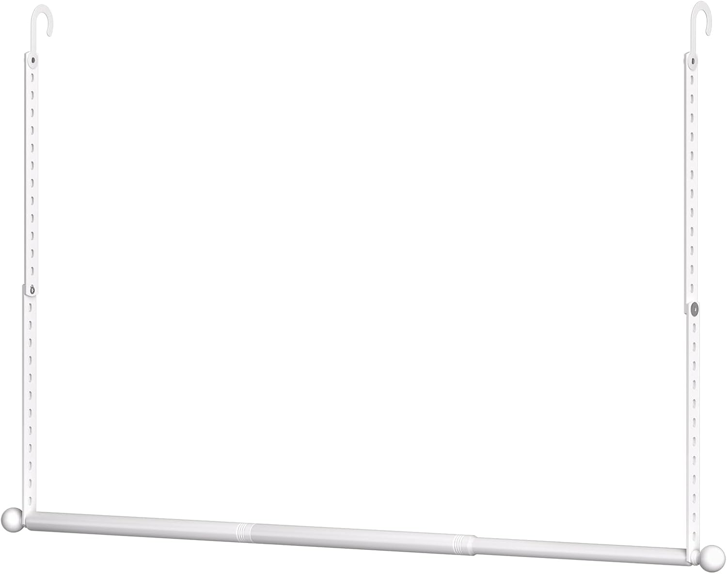 Aldernest Closet Rod for Hanging Clothes, Closet Extender Hanging Rod White, 2.2 pounds