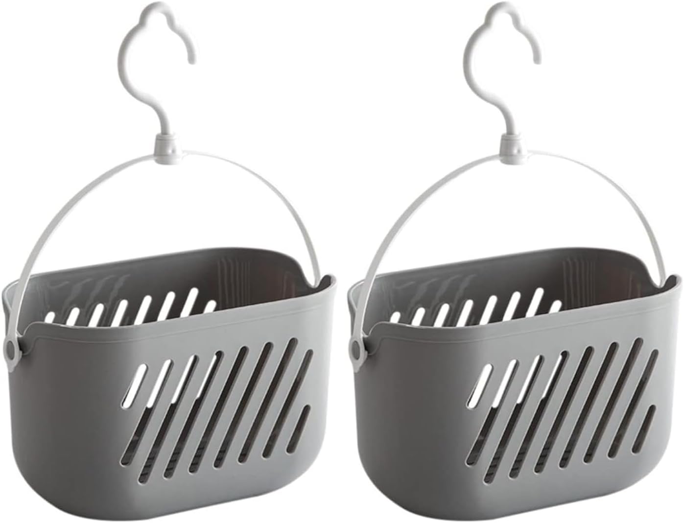 Aldernest Hanging Shower Caddy, 2-Pack, 12 ounces, Grey
