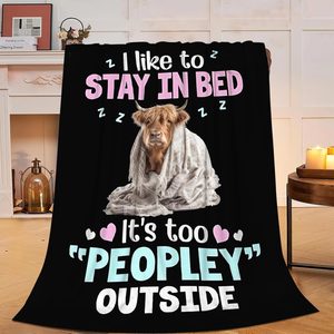 Ashenby Highland Cow Blanket Plush Fleece Throw Gifts for Women Girls Kids 40"X50", 11.2 ounces