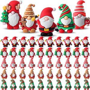 Aldernest 50 Pcs Christmas Mini Gnomes, Xmas, Red, White, Green, Gold
