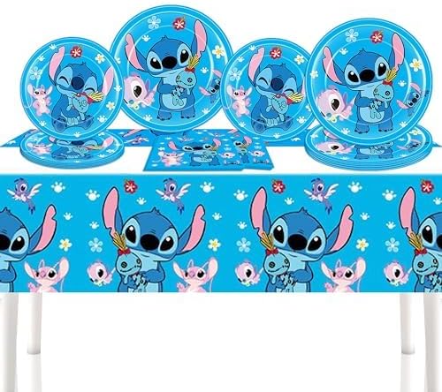 VelloHome 41PCS For Stitch Party Supplies, 20 Plates