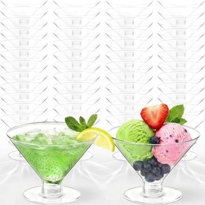 Birchmont 50 Pcs Disposable Plastic Martini Glasses for Parties 5oz, 1.02 kg, Large, Clear