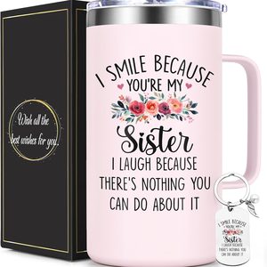 Aldernest Sister Gifts, 20oz Stainless Steel Insulated Coffee Mug Set, 0.42 kg