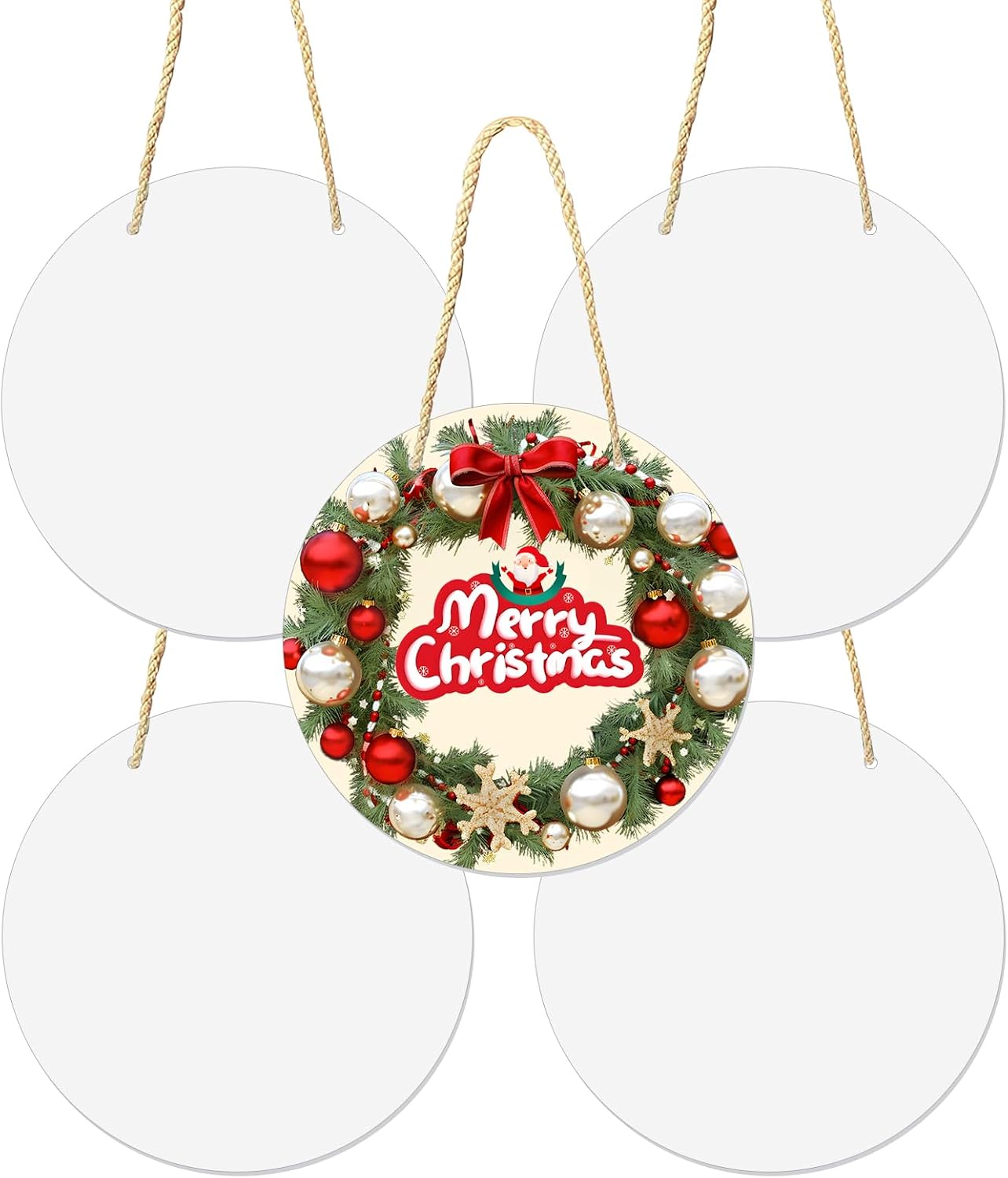 Birchmont 5 Pcs Sublimation Door Hanger Blanks 8 Inch