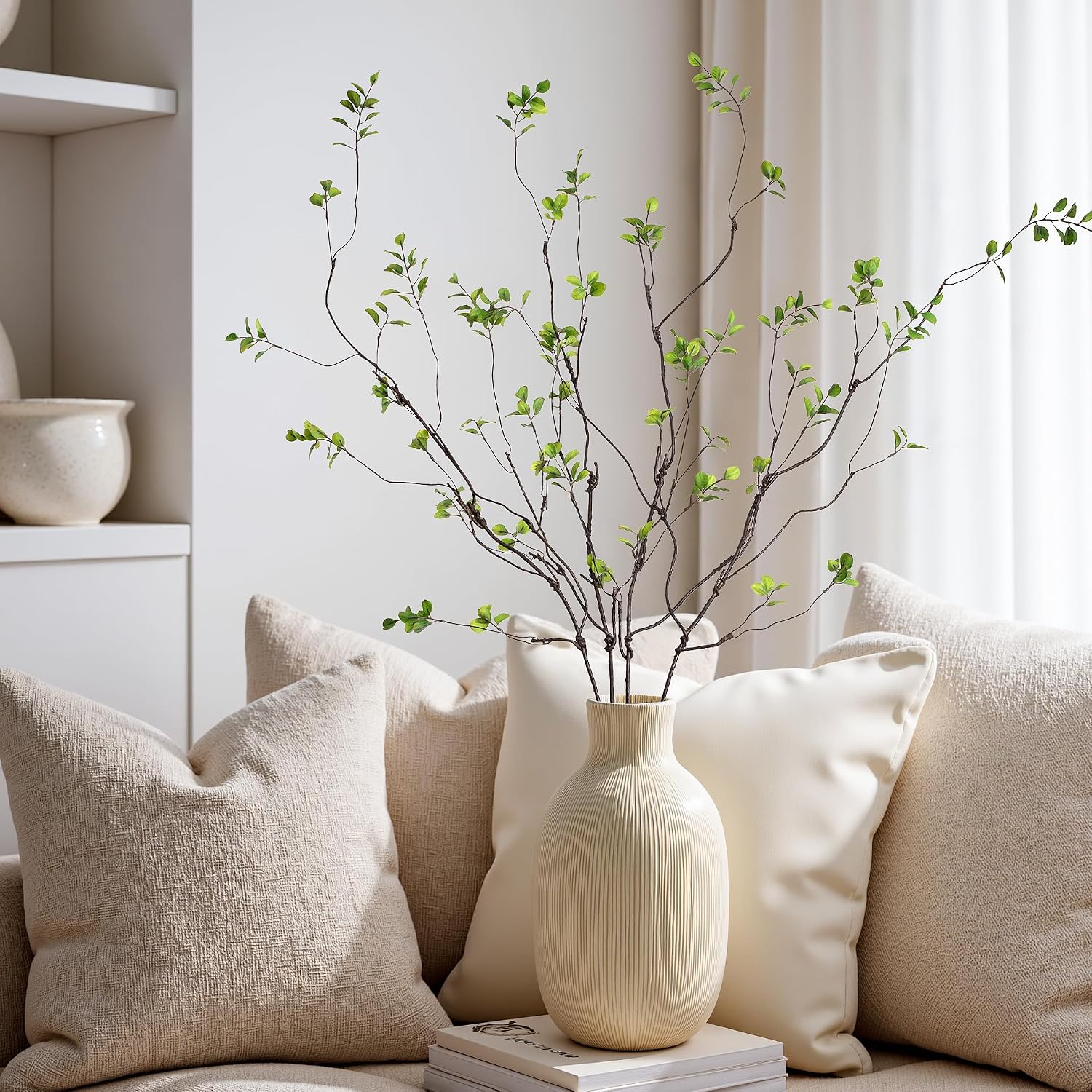 Birchmont 4PCS Artificial Green Branches 47.2"