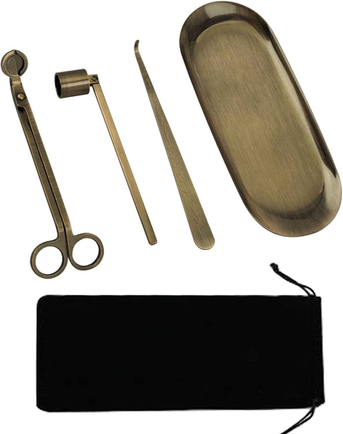 Aldernest 4 in 1 Candle Accessory Set, Candle Snuffer, Candle Wick Cutter, Candle Dipper, 11.6 ounces