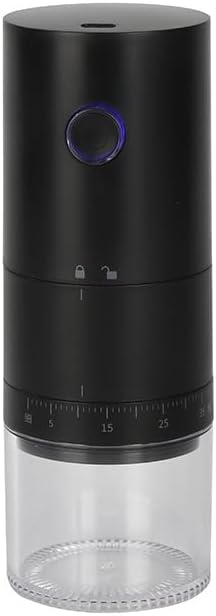 Aldernest Portable Electric Burr Coffee Grinder with 38 Adjustable Grind Settings - USB Rechargeable Ceramic Core Conical Burr