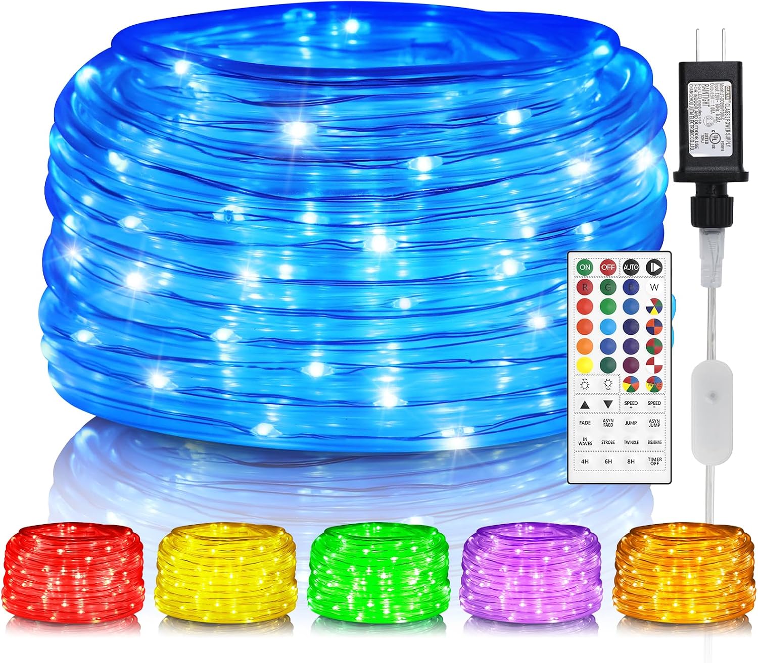 LumeraHome Rope Lights for Outside, 40FT 120LED Color Changing Not Connectable 5mm