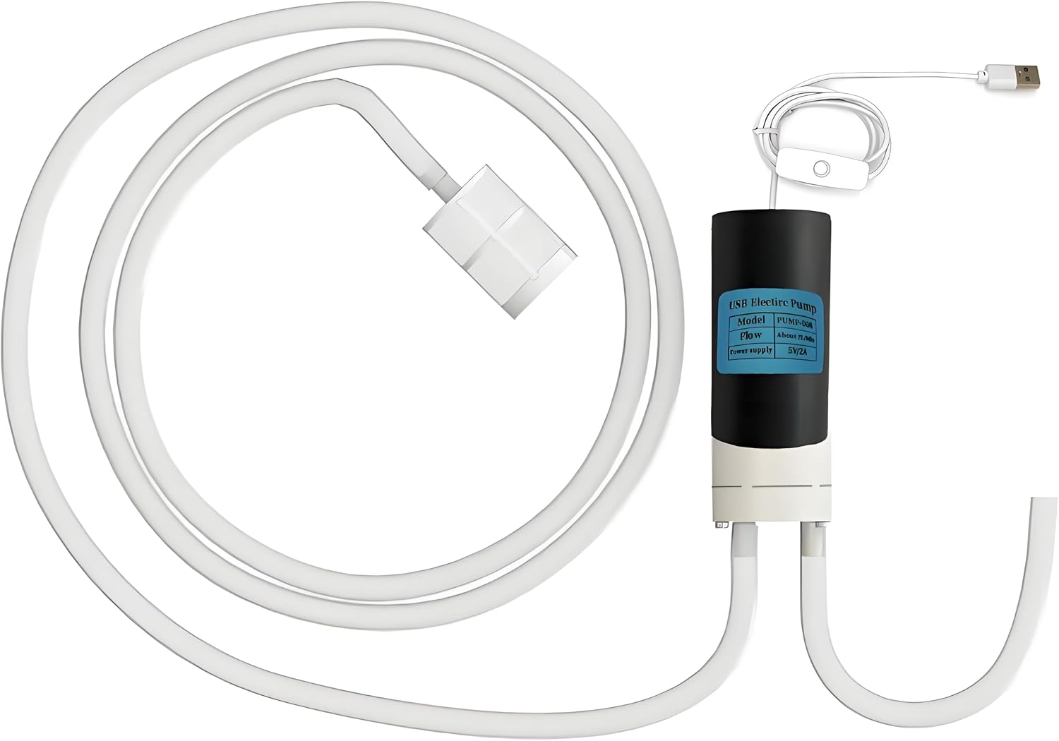 Aldernest Wine Siphon Pump, Food Grade Auto Siphon Self Priming USB Transfer Pump, 4.9 ounces