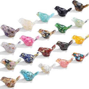 VelloHome 20pcs Crystal Figurines Glass Statue Resin Animal Statues Miniature Decorative Gravel Animal Collectible Figurines Table Home Shelf Decor